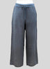 Renewed Flood, shown in Slate (blue/grey), size Small.  100% European Linen (body), with a Cotton Knit drawstring waistband.
