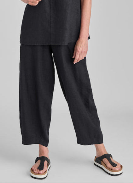 Seamly Pant, shown in solid Black, size Small.  Model is 5’9” tall.