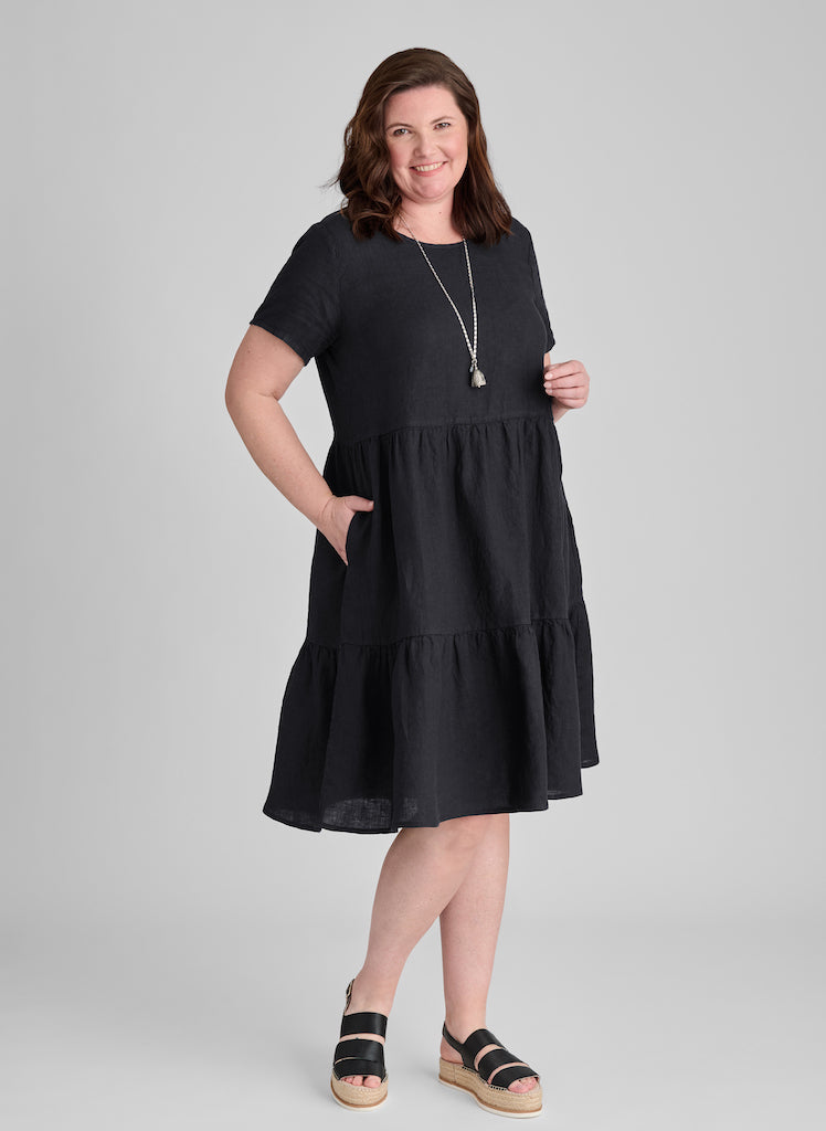 Ruthies Dress, shown in Black, size Medium on 5'9" model.