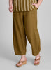 Seamly Pant, shown in Tobacco, size Medium.  Model is 5'9" tall.