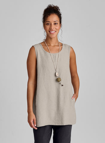 Side Pocket Tunic, shown in solid Natural, in size Small.