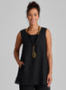 Side Pocket Tunic, shown in solid Black, in size Small.