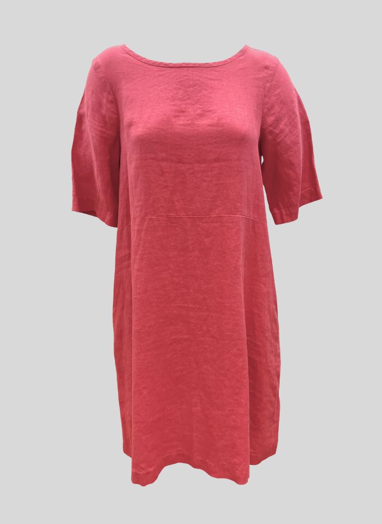 Simple Dress, shown in solid Red Currant.