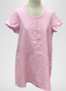 Simplest Tee (shown in Carnation).  100% Linen t-shirt with short sleeves, round neckline, shaping seams, generous shape, landing just below the hip.