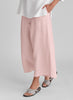 Sociable Floods, shown in Shell (light peachy pink), size Small.  Model is 5'9" tall.  100% European Linen.