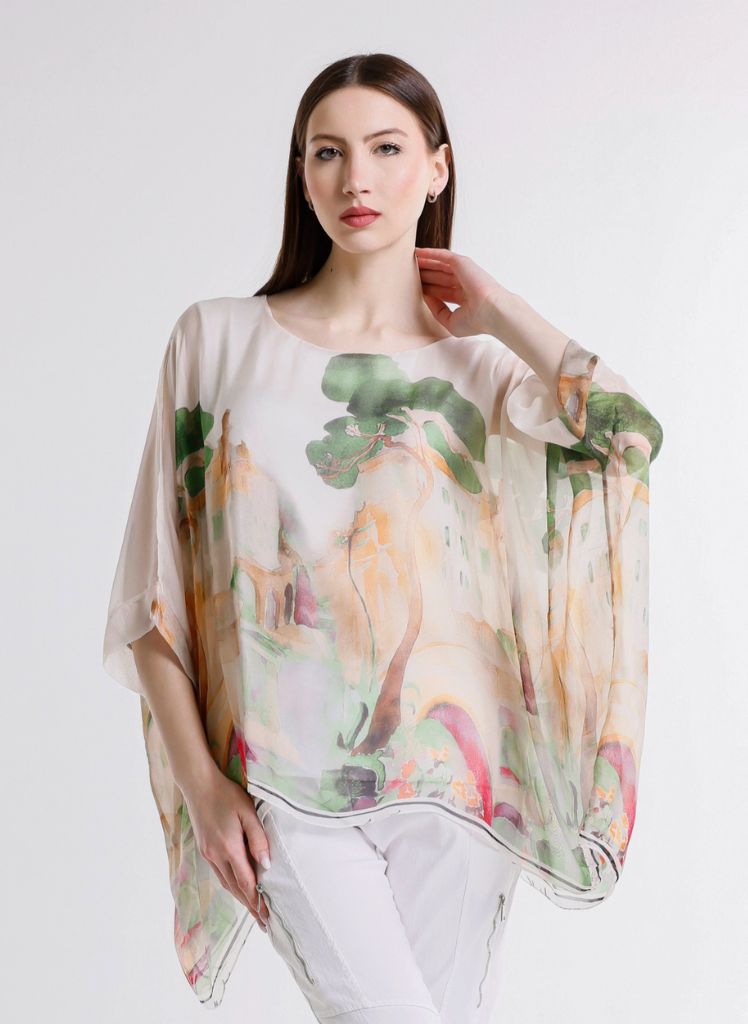 Sofia Silk Kaftan Top * Prints or Solids * TS