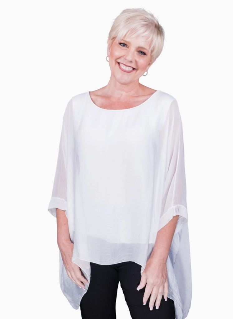 Sofia Silk Kaftan Top * Prints or Solids * TS