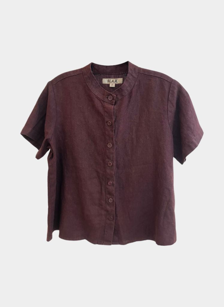 Zdenka Blouse, shown in Prune.