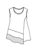 Astoria Tank (detailed sketch) by FLAX, Signature Crinkled Linen in Regular and Plus sizes.