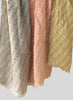 Dotted Scarf (shown in Natural Dot, Melon Dot, or Bamboo Dot) 100% Linen scarf, jacquard dot, with fringed finish.