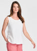 Select Tank, shown in solid White.  Model is wearing size Small.