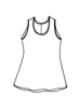 Sleeveless Bias (detailed sketch), FLAX Linen in regular and plus sizes.