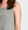 Blossom Tank, close-up image of the Grid pattern, and neckline/shoulder detail.