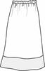 Gauzy Skirt, 100% Linen with wide border in 100% Linen Gauze, in women's regular and plus sizes, FLAX Weddings 2022.