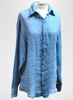 Mens Shirt, shown in Ocean Gauze.  (100% Linen Gauze)