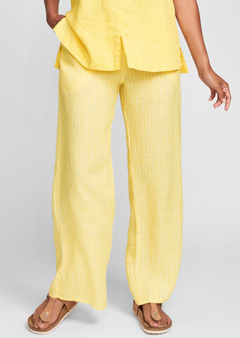 Yellow Linen Pants. Flax Pants. Linen Trousers. Tapered Women