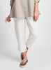 Pocketed Ankle Pant, shown in Cream.