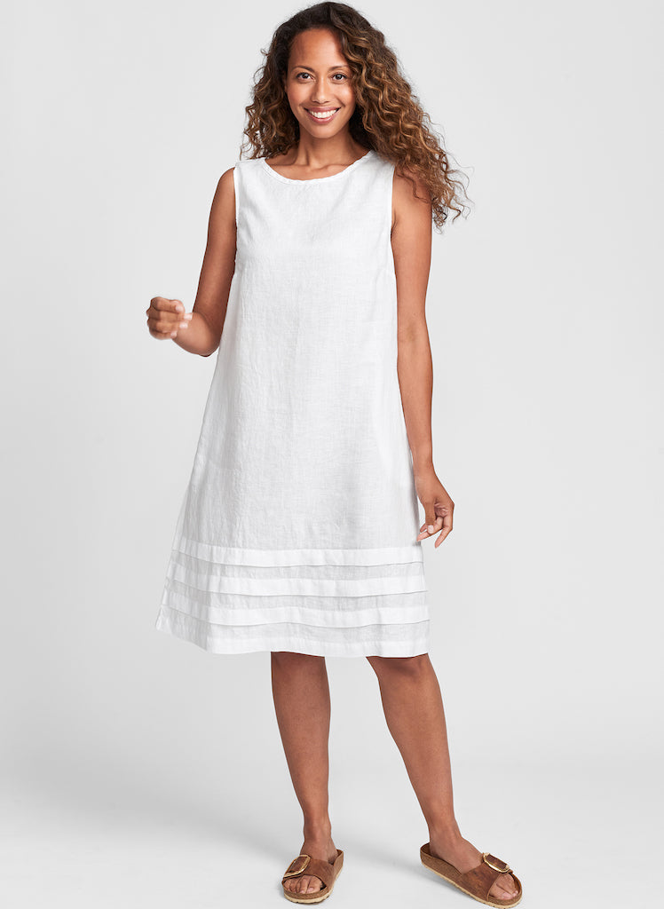 Tuck Dress $35 FINAL SALE – Linen Woman